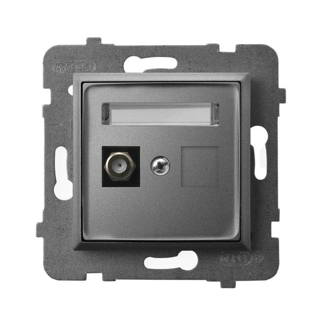 ARIA Gniazdo antenowe typu F pojedyncze - kolor szary mat