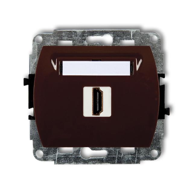 TREND Mechanizm gniazda pojedynczego HDMI 2.0 brązowy