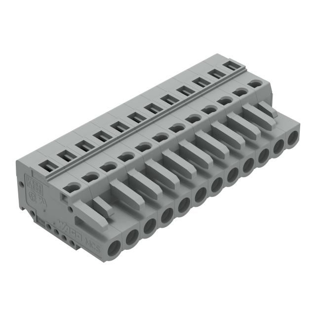 Gniazdo MCS‑MIDI Classic 12‑biegunowe szare raster 5mm 231‑112/102‑000 /25szt./ WAGO