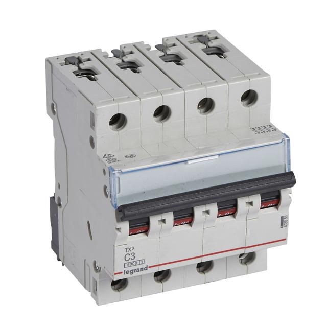 WYŁĄCZNIK NADPRĄDOWY S 304 4P C 3A 6000A SERII TX3, Legrand