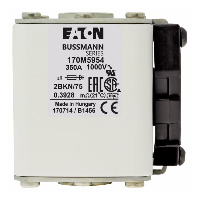 FUSE 350A 1000V 2BKN/75 AR UR Wkładka szybka 350A AC 1000V rozmiar 2 59x77x75 mm aR IEC UL 170M5954