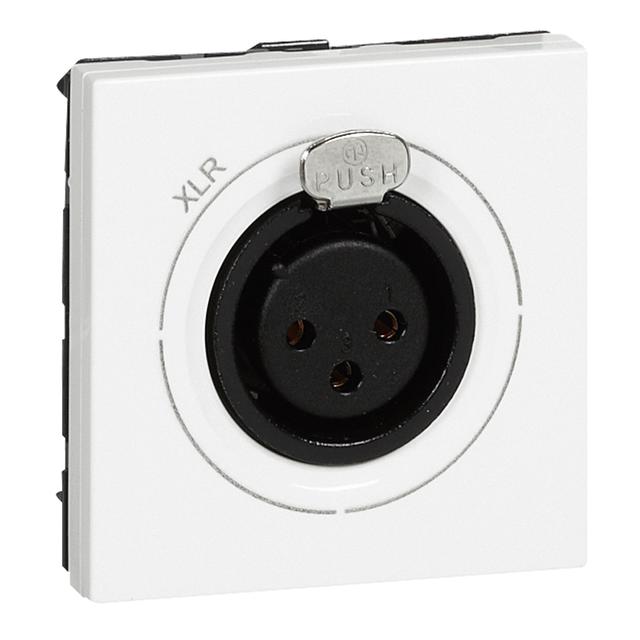 Mosaic Gniazdo Audio Xlr-3 - 2 Moduły Białe Żeńskie Neutrik 078755 LEGRAND