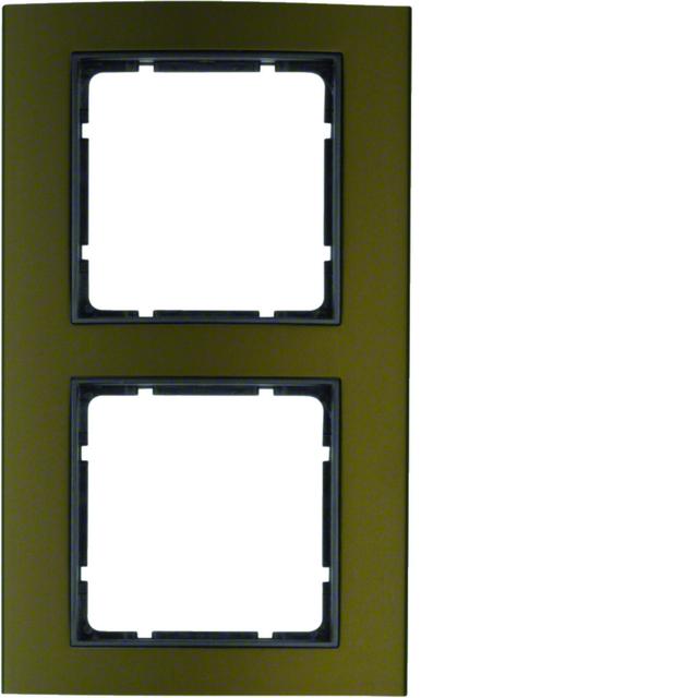 BERKER B.3 Ramka podwójna aluminium brązowa/antracyt 10123001 HAGER