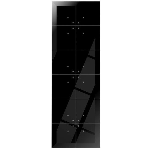 Dotykowy panel szklany potrójny 12 pól dotykowych czarny GP-444-B F&F