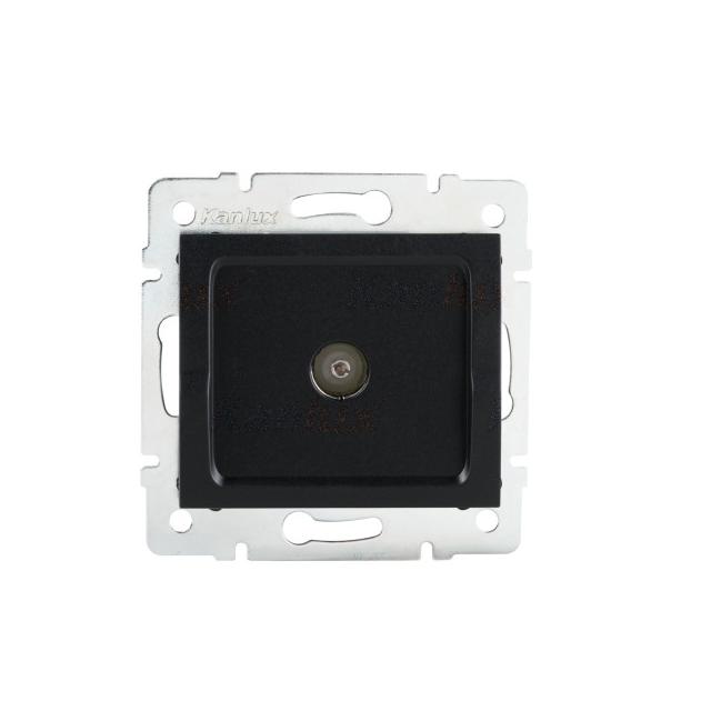 LOGI 02-1290-042 cm Gniazdo antenowe typu TV przelotowe LOGI 02-1290-042 cm kolor czarny mat KANLUX