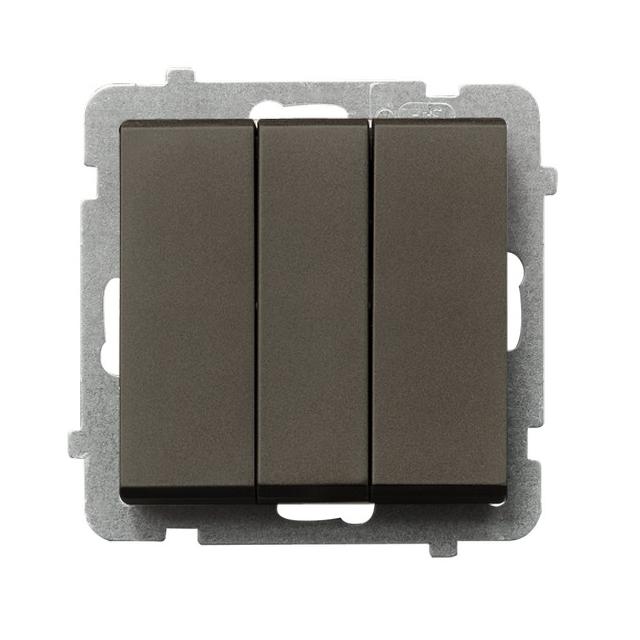 SONATA Łącznik potrójny zwierny - kolor czekoladowy metalik