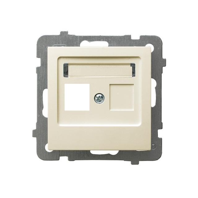 AS Obudowa gniazda pojedynczego typu Keystone prosta - kolor ecru