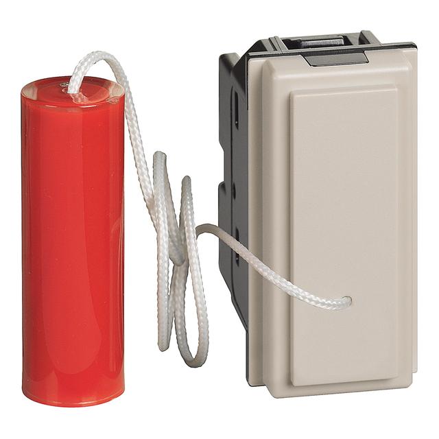 LIVING NOW - PRZYCISK Z CIĘGNEM NO/NC - 1 MODUŁ - PIASKOWY BEŻ, Bticino