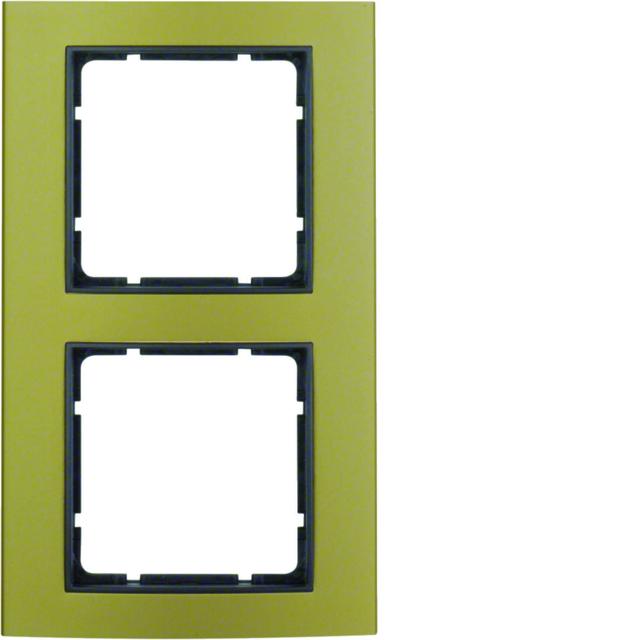 BERKER B.3 Ramka podwójna aluminium złoty/antracyt 10123016 HAGER