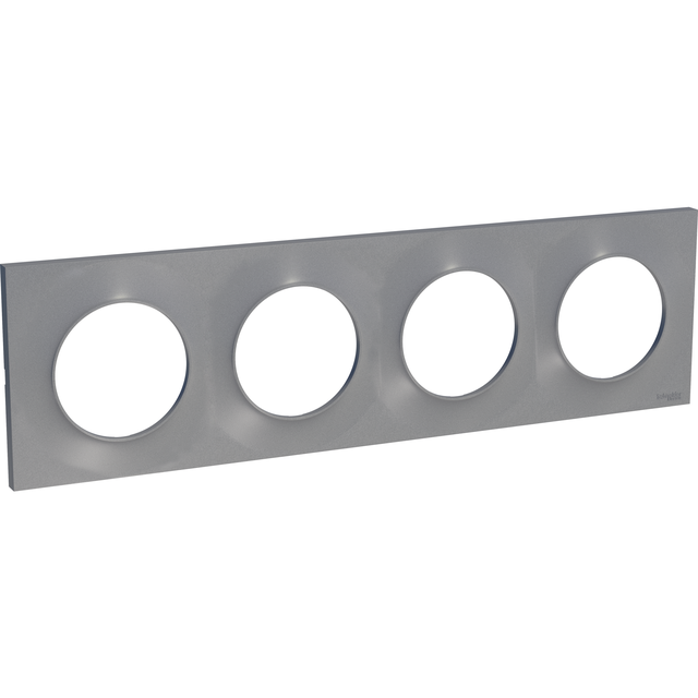 Odace Styl Ramka poczwórna w kolorze aluminiowym S52P708E Schneider