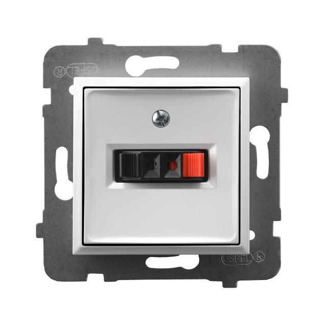 ARIA Gniazdo głośnikowe pojedyncze - kolor biały GG-1U/m/00