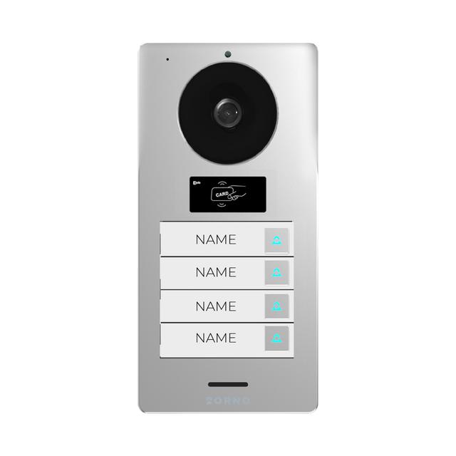 Wideo kaseta Full HD 2MP, czterorodzinna, z czytnikiem kart i breloków zbliżeniowych 125kHz, do rozb