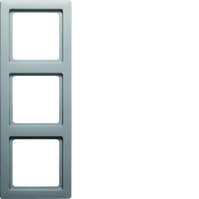 BERKER Q.1 Ramka potrójna aluminium aksamit lakierowana 10136084 HAGER