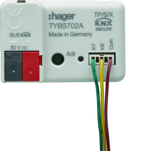 KNX e/s secure Wejście przyciskowe 2-krotne podtynkowe TYBS702A HAGER