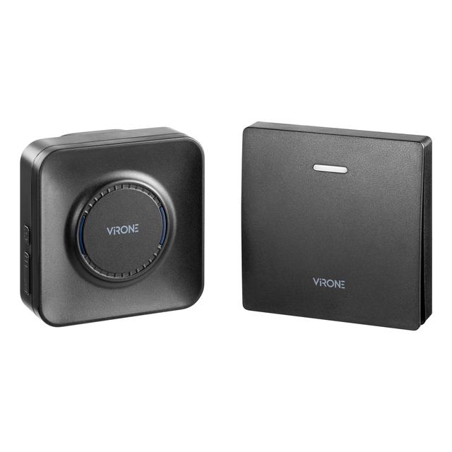 TELERO AC, dzwonek bezprzewodowy, sieciowy, przycisk bezbateryjny, learning system, 36 dźwięków, 200