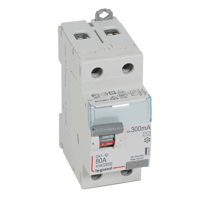 Wyłącznik Różnicowoprądowy P 302 2P 80A 300Ma Typ AC DX3 411527 LEGRAND
