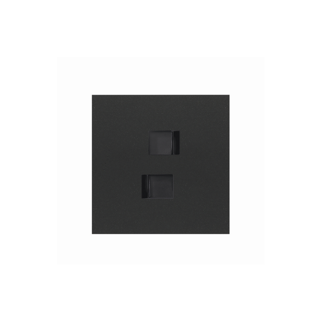 Simon 100 Panel 1-krotny: 2 gniazda RJ45 czarny mat 10020111-238 KONTAKT