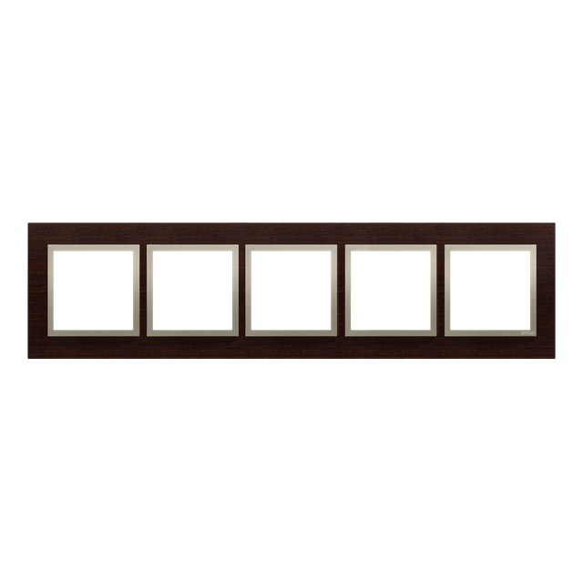Simon 54 Nature Ramka 5-krotna Nature-Drewno ZŁOTE WENGE IP20/IP44* (*IP44-należy zastosować zestaw uszczelek DUN5) DRN5/85 KONTAKT