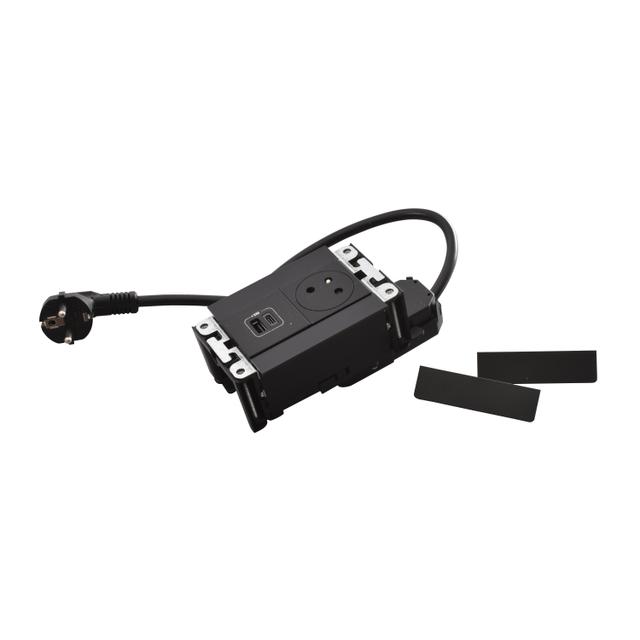 INCARA: MULTILINK - 2P+Z / USB A+C - 2,0 M-CZARNY, Legrand