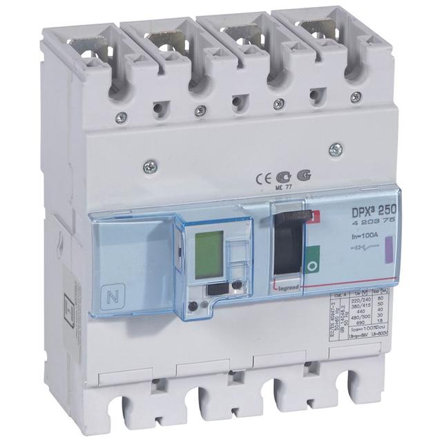 Wyłącznik DPX3 250 El 4P 100A 50Ka 420375 LEGRAND
