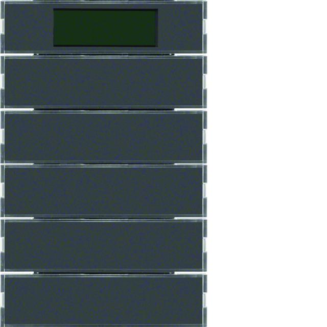 BERKER K.1 Przycisk pięciokrotna z regulatorem temperatury i wyświetlaczem antracyt 75665775 HAGER