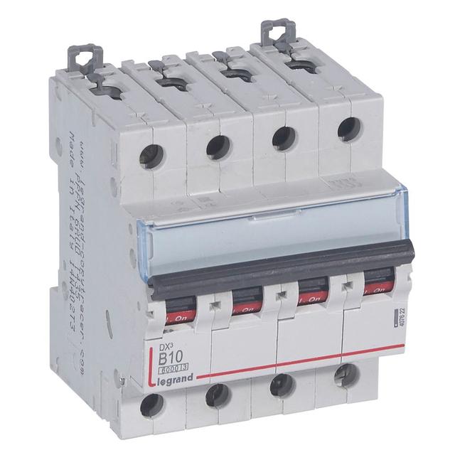 Wyłącznik Nadprądowy S 304 4P B10A 6kA DX3 407622 LEGRAND