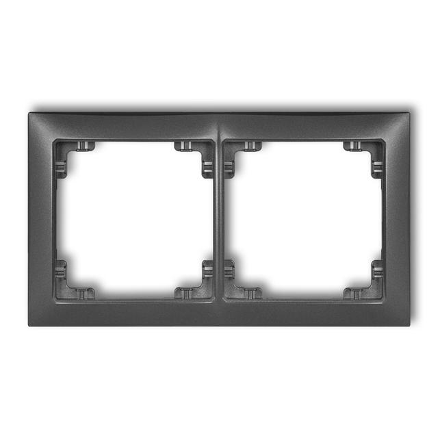 DECO Ramka uniwersalna podwójna z tworzywa dECO Soft grafitowy