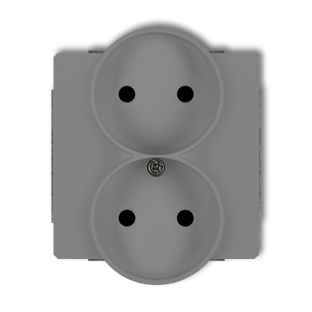 DECO Mechanizm gniazda podwójnego do ramki DECO Soft bez uziemienia 2x2P (przesłony torów prądowych)