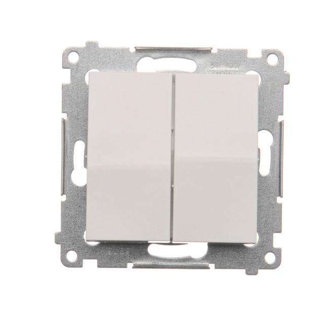 Simon 54 Łącznik świecznikowy do wersji IP44 10A 250V szybkozłączka biały *Posiada wkładkę uszczelniającą pod klawisze DU1W DW5B.01/11 KONTAKT