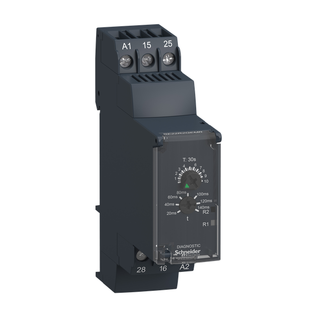 Zelio Time Przekaźnik czasowy gwiazda trójkąt 24 240V AC/DC 1s/300h styk 2 C/O 8A RE22R2QEMR Schneider