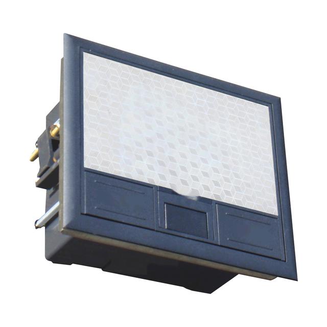 Puszka podłogowa na gniazda modułowe 4 x 45x45mm lub 8 x 22,5x45mm, pokrywa: stal nierdzewna, czarna