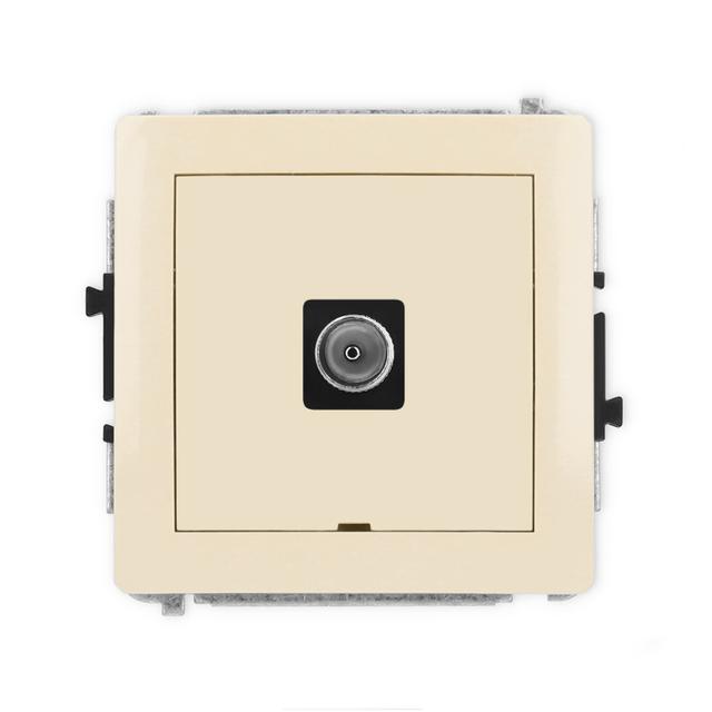 DECO Mechanizm gniazda antenowego pojedynczego TV, bez pola opisowego beżowy