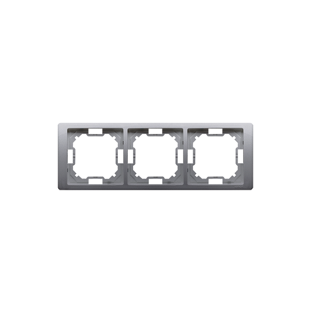 Simon Basic Neos Ramka 3-krotna NEOS – uniwersalna poziom i pion stal inox BMRC3/21 KONTAKT