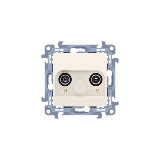 Simon 10 Gniazdo antenowe R-TV zakończeniowe do gniazd przelotowych 10 dB 1x wejście: 5-862 MHz krem