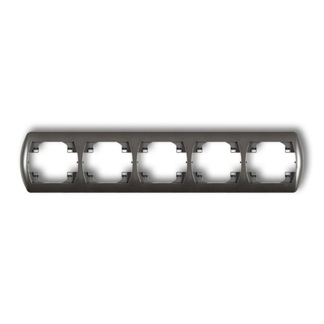 TREND Ramka pozioma pięciokrotna grafitowa