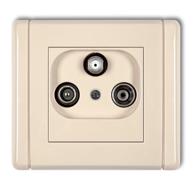 FLEXI Gniazdo abonenckie RTV-SAT końcowe (2 wejścia antenowe) beżowy