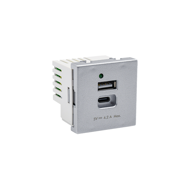 Simon CONNECT TSC-K126G-8 USB ładowarka K45 (45x45) gniazdo typ A+C 5V/4,1A; a