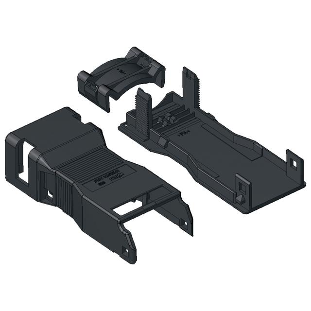 obudowa odciążająca przewody 4-torowa czarna