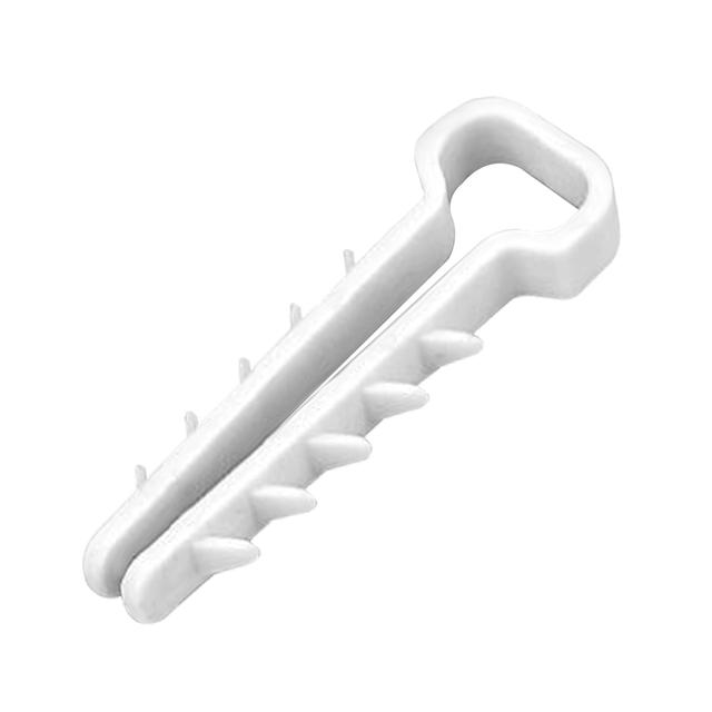 Uchwyt kablowy wbijany, przewód płaski 13x7mm, biały, 100 szt.