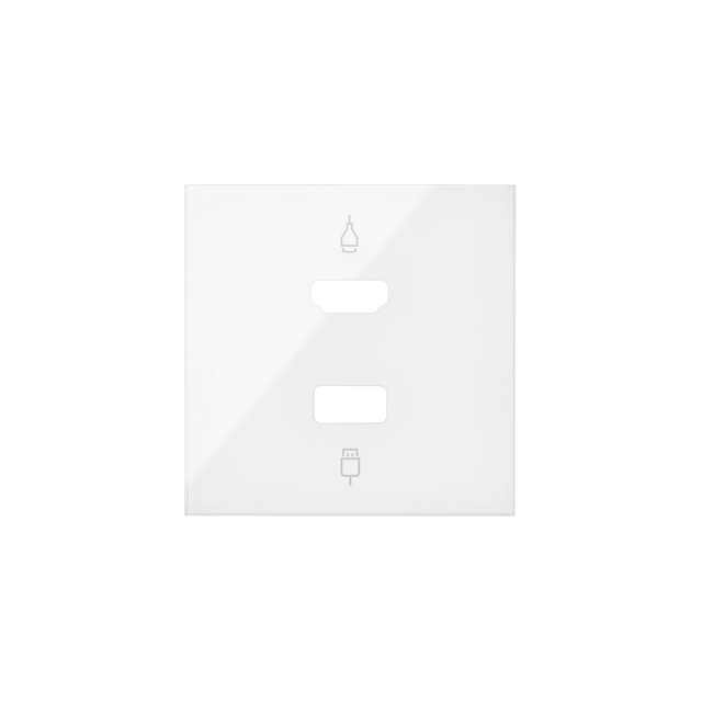 Simon 100 Pokrywa do gniazda HDMI+ USB biały