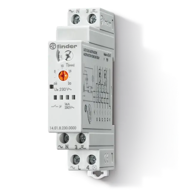 Automat do klatek schodowych serii 14: 1 Z; 16 A; 230 V AC, 14.01.8.230.0000PAS