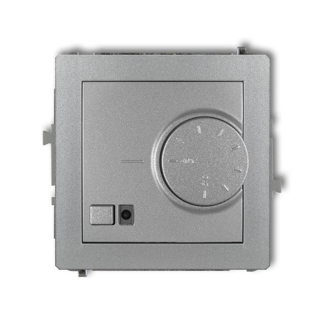 DECO Mechanizm elektronicznego regulatora temperatury z czujnikiem podpodłogowym srebrny metalik