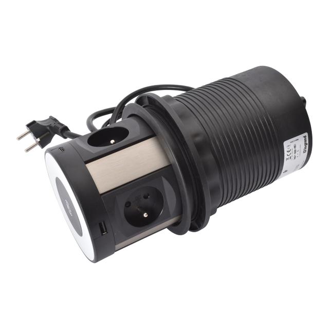 INCARA: TOWER 120 - 4X2P+Z / 2XUSB A / 2XUSB C / ŁADOWARKA INDUKCYJNA - 2,0 M, Legrand