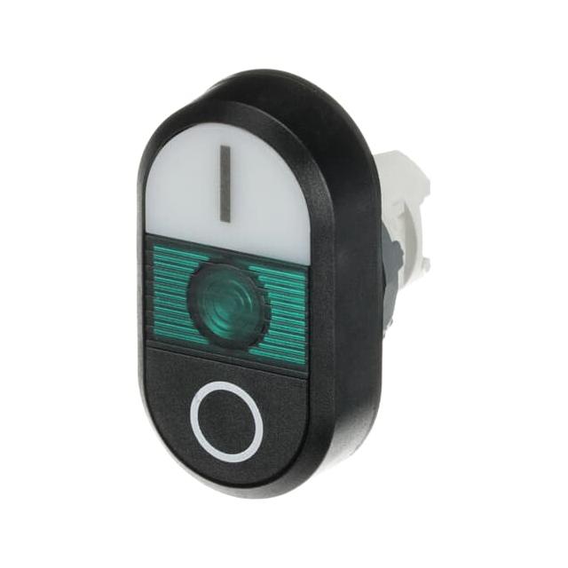 Przycisk podwójny I-0 zielone pole podświetlany MPD6-11G