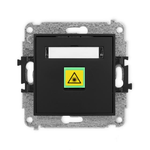 MINI Mechanizm gniazda światłowodowego/optycznego pojedynczego czarny mat