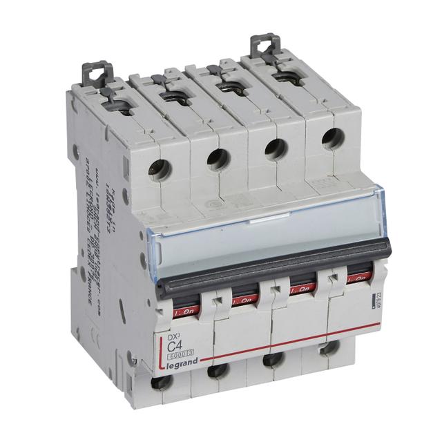 WYŁĄCZNIK NADPRĄDOWY S 304 4P C 4A 6000A SERII DX3, Legrand