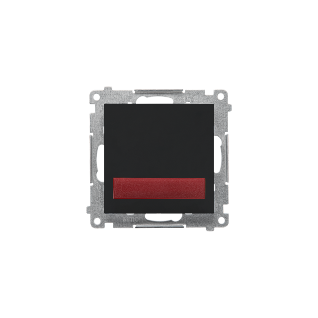 Simon 55 Sygnalizator świetlny LED – światło czerwone 230V Czarny mat