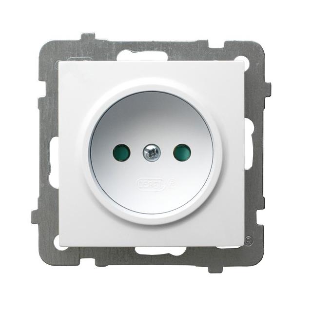 AS ANTYBAKTERYJNY Gniazdo pojedyncze z przesłonami torów prądowych, produkt zawiera szkło fosforanow