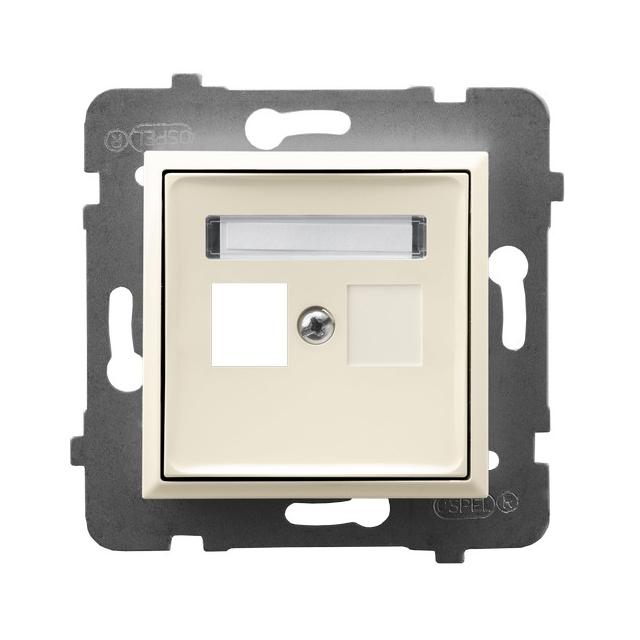 ARIA Obudowa gniazda pojedynczego typu Keystone prosta - kolor ecru