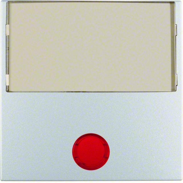 BERKER B.Kwadrat/B.7 Klawisz z 5 soczewkami i dużum polem opis do łącznika 1-klawiszowego aluminium mat 16961404 HAGER